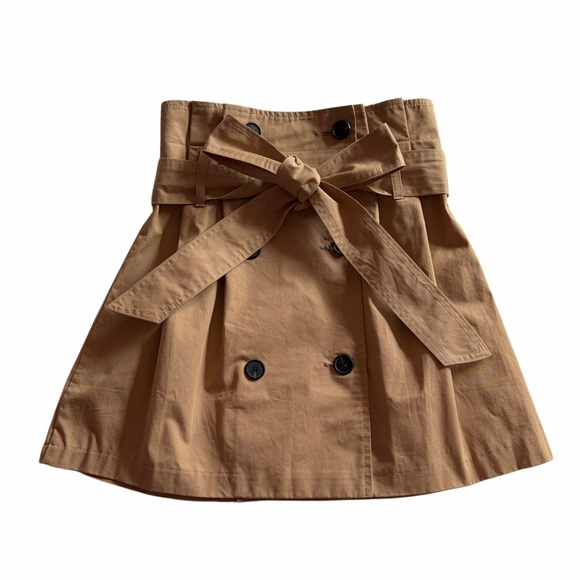 Pixie Market Beige High-Waist Trench Mini Skirt with Belt - Picture 2 of 11